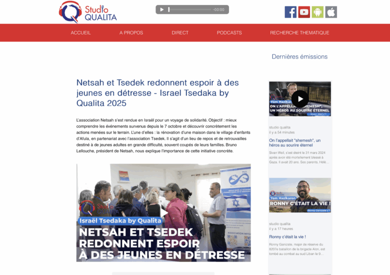 À lire : Netsah et Tsedek redonnent espoir à des jeunes en détresse