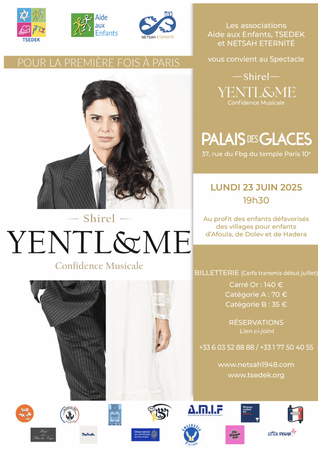 YENTL & Me – Confidence musicale – Lundi 23 Juin – PALAIS DES GLACES à Paris
