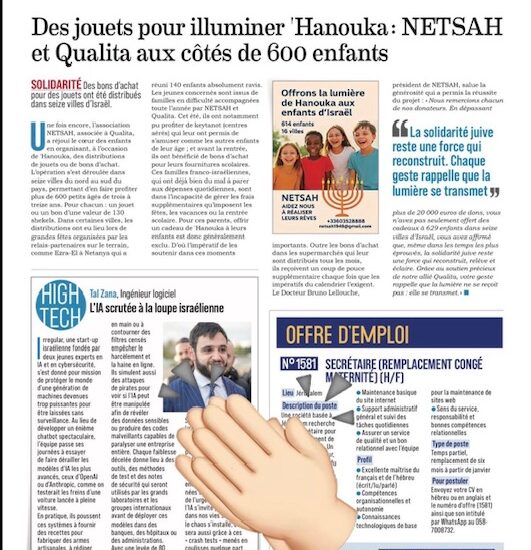 Des jouets pour illuminer Hanouka : Netsah et Qualité aux cotés de 600 enfants